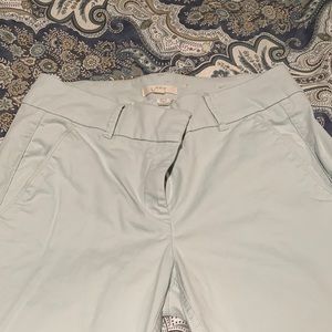 Loft light teal size 8 straight crops